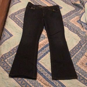 Dark wash bootcut jeans